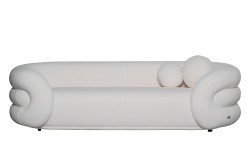 Диван трехместный иск.мех белый 229*95*61см (TT-00011464) Диван трехместный иск.мех белый 229*95*61см (TT-00011464)