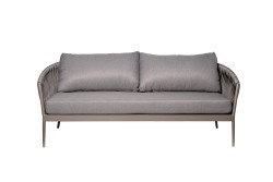 Диван двухместный "Муза" серый 81,5*190*75см, оплетка "лента" (TT-00010713) Диван двухместный "Муза" серый 81,5*190*75см, оплетка "лента" (TT-00010713)