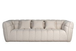 Диван Prato трехместный букле белый 249*106*74см (TT-00013631) Диван Prato трехместный букле белый 249*106*74см (TT-00013631)