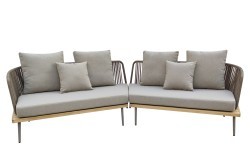 Диван угловой "BAYLEY" уличный серый 280*84*75см (TT-00012373) Диван угловой "BAYLEY" уличный серый 280*84*75см (TT-00012373)