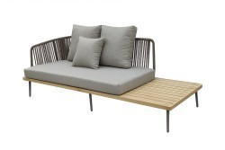 Диван трехместный левосторонний "BAYLEY" уличный серый 220*84*75см (TT-00012375) Диван трехместный левосторонний "BAYLEY" уличный серый 220*84*75см (TT-00012375)