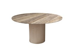 Стол обеденный d150*76см каменная столешница, шпон (TT-00012992) Стол обеденный d150*76см каменная столешница, шпон (TT-00012992)